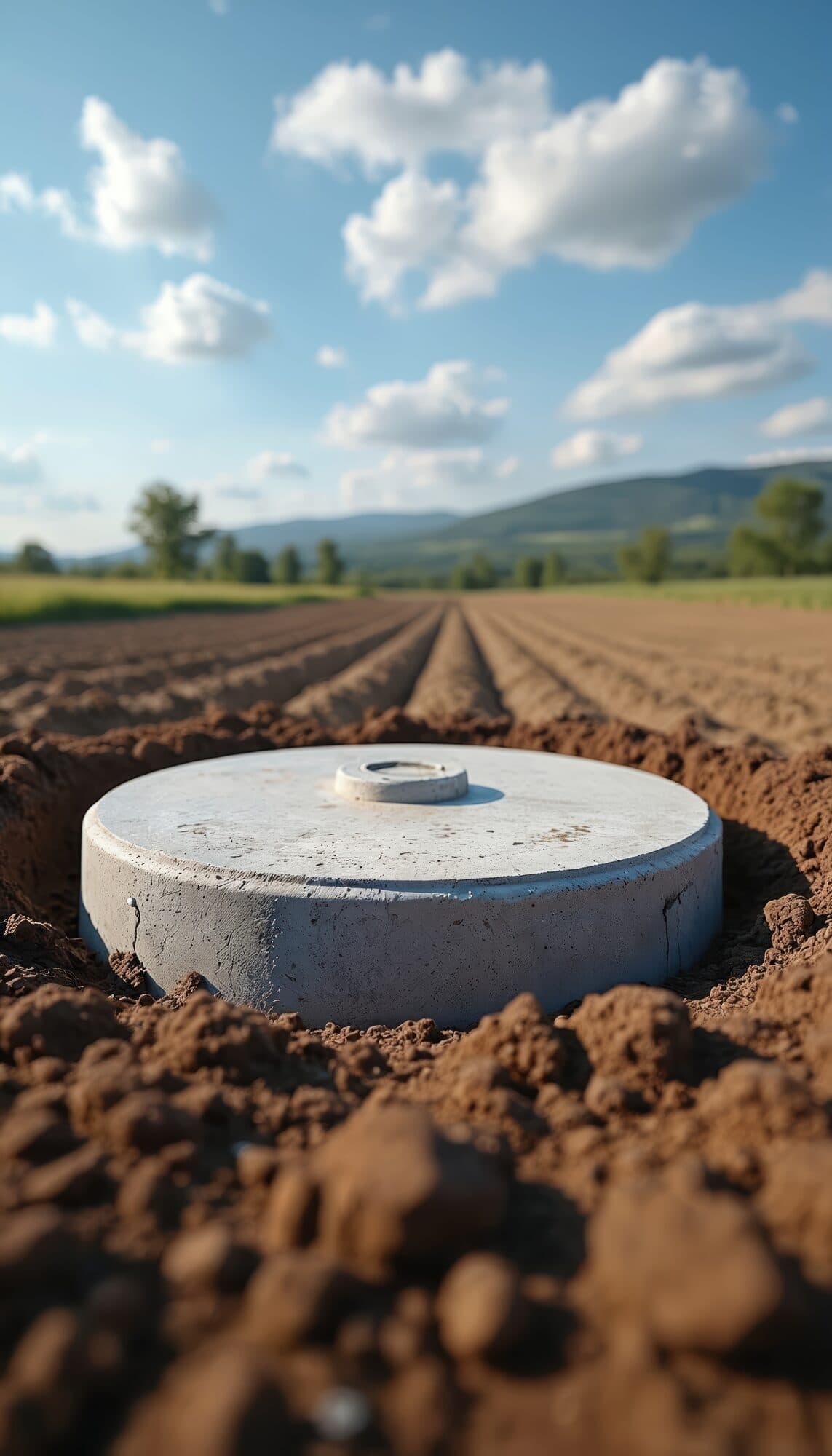 Capped private well head in a Central Florida field